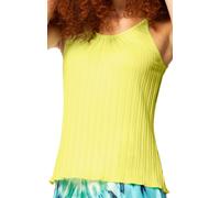 Damen Tennistop Lucky in Love Peace Out Pleated Strappy Tank Women - lemon frost - Gelb (L)