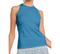 Damen Tennistop Lucky in Love Playing In Paradise In A Ruche Tank - aegean blue - Türkis (L)