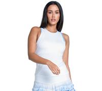Damen Tennistop Lucky in Love Shibori Stripe Tank - white - Weiß (XS)