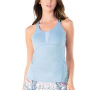 Damen Tennistop Lucky in Love Snake Rattle N'Roll Triple Strap Tank W/Bra - cloud - Blau (S)