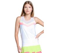 Damen Tennistop Lucky in Love Sunset Spin Tie Back - Weiß (L)