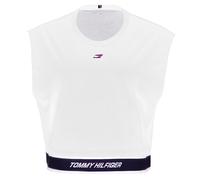 Damen Tennistop Tommy Hilfiger Relaxed Tape C-NK Tank - th optic white - Weiß (L)