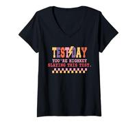 Damen Testtag - Du bist EIN absolutes MUSS, um diesen Test zu bestehen - Prüfungstag T-Shirt mit V-Ausschnitt