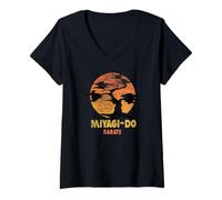 Damen The Karate Kid Miyagi-Do T-Shirt mit V-Ausschnitt