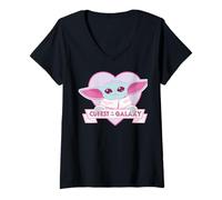 Damen The Mandalorian The Cutest Valentine T-Shirt mit V-Ausschnitt