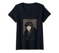 Damen The Queen of Soul Aretha Franklin von Simon Fowler T-Shirt mit V-Ausschnitt