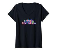 Damen The Super Mario Galaxy Movie Galactic Heroes T-Shirt mit V-Ausschnitt