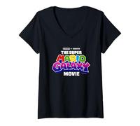 Damen The Super Mario Galaxy Movie Logo T-Shirt mit V-Ausschnitt