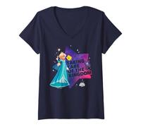 Damen The Super Mario Galaxy Movie Rosalina Taking Care T-Shirt mit V-Ausschnitt