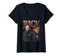Damen The Walking Dead - The Ones Who Lived Rick Homage T-Shirt mit V-Ausschnitt