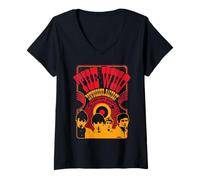 Damen The Who Offizielles Psych Panel Retro T-Shirt mit V-Ausschnitt