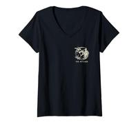 Damen The Witcher Bones Crest Front Back T-Shirt mit V-Ausschnitt