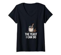 Damen The Yeast I Can Do Sauerteig-Starter T-Shirt mit V-Ausschnitt