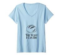 Damen The Yeast I Can Do Sauerteig-Starter T-Shirt mit V-Ausschnitt