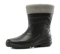 Ladeheid Thermo Eva Gummistiefel Damen gefüttert wasserdichte und federleichte Regenstiefel Damen LA-800-2017 (Schwarz/Grau, 36 EU)