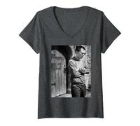 Damen Thom York of Radiohead 1997 von Simon Fowler T-Shirt mit V-Ausschnitt