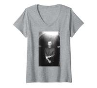 Damen Thom Yorke of Radiohead Portrait von Simon Fowler T-Shirt mit V-Ausschnitt