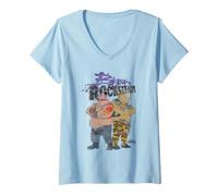 Damen TMNT Out of the Shadows Bebop and Rocksteady T-Shirt mit V-Ausschnitt