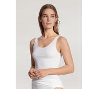 Calida Top ohne Arm Light 11600 Baumwolle mit Satinbändchen Damen Weiß Größe M