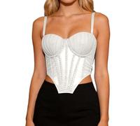 Damen Top Sommer Oberteile Ärmellos Rippshirt Tanktop Schicke Weste Hoher Halsausschnitt Ripptops Leichte Dünne Ribbed Tops Slim Fit Einfarbig Bluse Unterhemd Gerippt Teenager Unterziehrolli