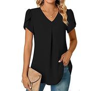 Damen Tops Sommer Kurze Ärmel Blusen,Buntes Hemd Damen,Seidenbluse Damen,Vetements T Shirt,Damen Hemd Oversize,Damenbluse Weiss,Jeansbluse Mit Rüschen,T Shirt 5XL