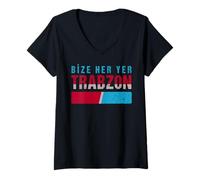 Damen Trabzon - Bize Her Yer 61 T-Shirt mit V-Ausschnitt