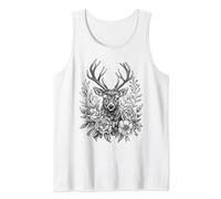 Damen Tracht Hirsch für Dirndl und Lederhose schwarz weiß Tank Top