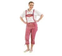 Damen Trachtenlederhose Kniebundhose pink 34