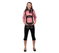 Damen Trachtenlederhose Kniebundhose schwarz 34