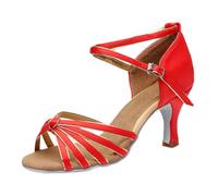 Damen Trachtenschuhe Oktoberfest Trachten Elegant Schuhe Bierfest Freizeitschuhe Sommer Karneval Women's sandalsBequeme Mid Heel Sandalen mit Knotendetail Slipper Lateinamerikanischen Tanzschuh Stil