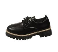 Damen Trachtenschuhe Oktoberfest Trachten Elegant Schuhe Bierfest Freizeitschuhe Sommer Karneval Women's Freizeitchuhe Stilvolle einfarbige Schnürschuhe mit Mary Jane Plateau Bequeme Lederslipper für