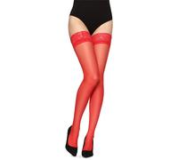 Damen transparent Strümpfe MS-200 Rot M-L M-L Rot