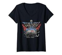 Damen Triumph Panzer der Alliierten Streitkräfte T-Shirt mit V-Ausschnitt