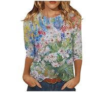 Damen Tshirt Elegant Oberteile Damen Sommer T Shirts Damen Damen Shirts Sommer Damen Blusen Kurzarm Sommer Damenblusen Kurzarm T-Shirt Damen Sommerblusen Damen Leicht Damen Top（4-Blue,XXL