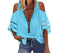 Damen Tshirt Sexy Elegant Sommer T-Shirt,Longbluse Khaki,Geripptes T Shirt,Dirndlbluse Spitze Langarm,Bluse Grau Glänzend,Bluse Polka Dots,Satinbluse Beige,Chiffon Bluse Weiß