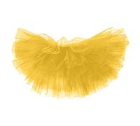 Damen Tüll Tutu Röcke 50er Jahre Ballett Petticoat Klassisch Karneval Rockabilly Mehrschichtiger Bubble Rock Teen Casual Elastisch Zubehör, gelb, S