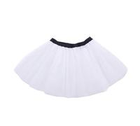 Damen Tüllrock a Linie High Waisted Petticoat Faltenrock 3 Lagen Mesh Karnevalsrock Minirock Plisseerock Mini Unterrock Sommerrock Karneval Weiß Einheitsgröße
