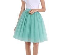 Damen Tüllrock Karneval, Rosa Tüllrock Damen, 50er Vintage Ballet Elastisch Tanzrock Tanzkleid Ballkleid Kurz Elastisch Balletrock Erwachsene Für Karneval Cosplay Party