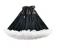 Damen Tüllrock, Minirock mit elastischem Bund aus Chiffon, Ballettrock im Prinzessinnenstil, weißer Rock