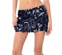 Damen Tüllrock Petticoat Kurz Tutu Rock 50er Schmal Geschnitten Po-Lifting Lässiger Kurzer Tullrock Kostüm Ballett Tütü Karneval Tanzrock Fasching Minirock Sexy Bunt Pettycoat Pink Tüll