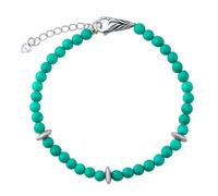 Damen Türkis Armband mit Silberperlen Milly