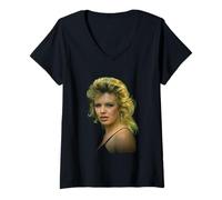 Damen TV Times Kim Wilde 1983 T-Shirt mit V-Ausschnitt