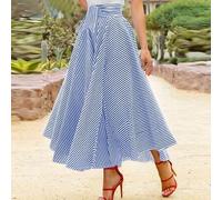 Damen Twist Taille gestreifter lässiger loser A-Linien Rock Frühling Elegant