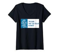 Damen Twister Knots T-Shirt mit V-Ausschnitt