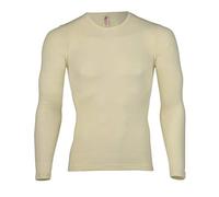 Damen u. Herren Unterhemd langarm, 100% Schurwolle, Engel Natur, Gr. 54/56