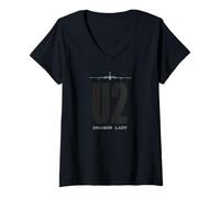 Damen U2 - Dragon Lady Spy Plane T-Shirt mit V-Ausschnitt