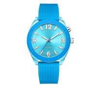 Damen-Uhren, weiches Silikonband, Quarzuhr, wasserdichte Sportuhren, modisch, lässig, Armbanduhr für Damen, Mädchen, Studenten, hellblau, Klassisch