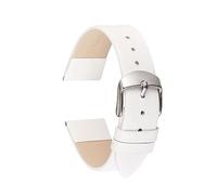 Damen-Uhrenarmband, weiches, dünnes Lederarmband, 14mm, 16mm, 18mm, 20mm, 22mm, Uhrenzubehör, Weiß, 16mm