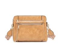 Damen Umhängetasche Mittelgroß PU Leder Handytasche Kleine Handtasche Vielen Fächern Crossbody Bags mit Verstellbar Breitem Gurt