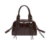 Damen-Umhängetasche, PU, Quasten, Ösen, Umhängetasche, Handtasche für den täglichen Gebrauch in der Schule, coffee, 280.00x130.00x90.00mm